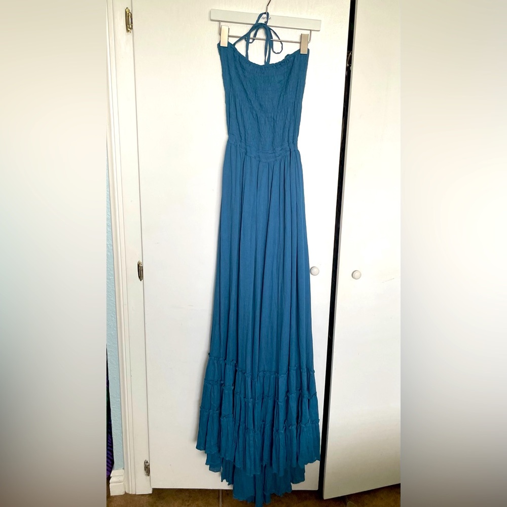 Long Boho Apron Dress
